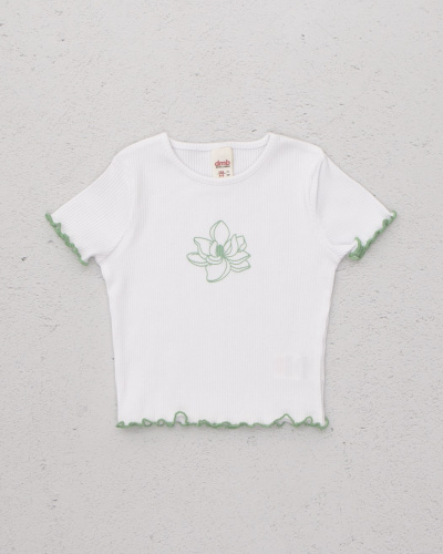 DMB KIDS 2873 Футболка  (цвет: Белый\зелёный)